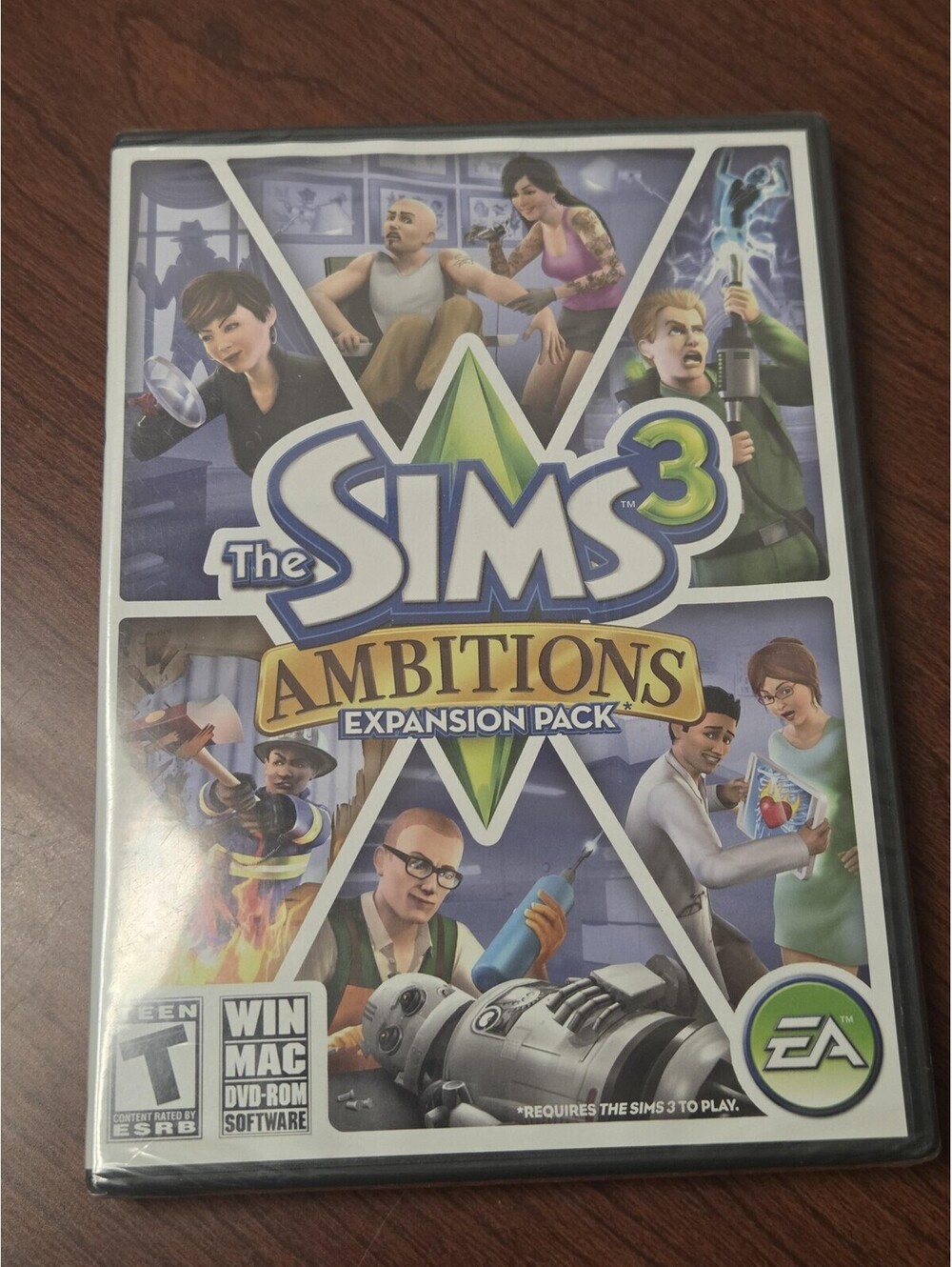 The Sims 3 Ambitions PC Mac DVD-ROM Game Expansion Pack T EA 2010 Region Free